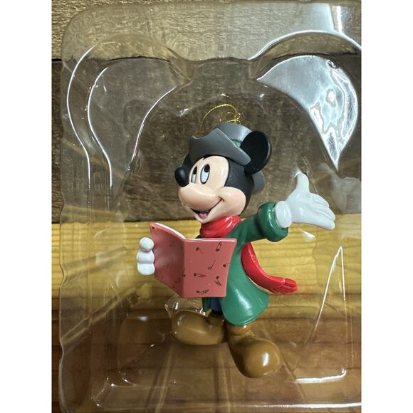 Enesco Mickey Unlimited Ornament Mickey Mouse Caroling In Box - Picture 1 of 3